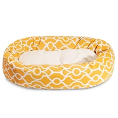 MAJESTIC PET 52 in. Athens Citrus Sherpa Bagel Bed 78899554701